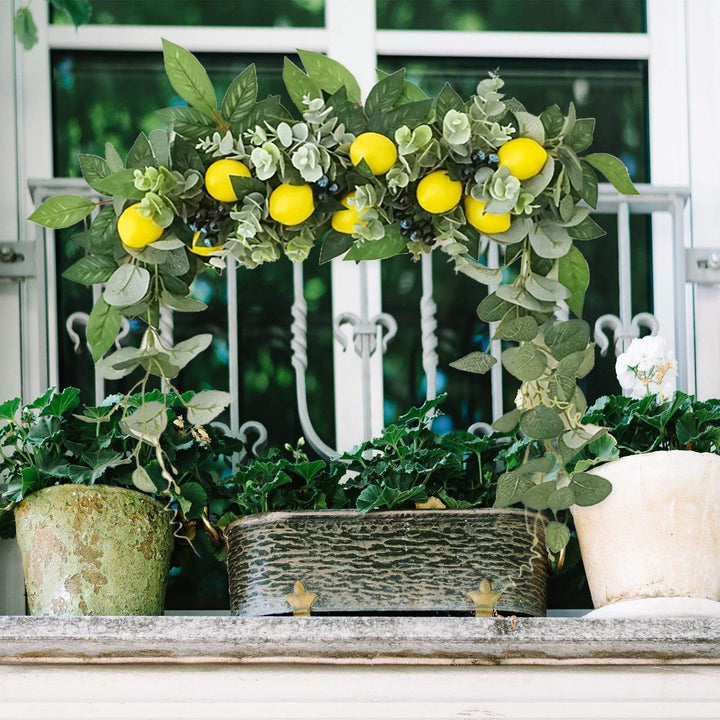 Artificial Lemon Wreath Bowlift