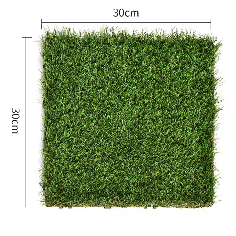 BowLift | 18 Pcs 12 x 12 Synthetic Grass Square Mats Artificial Grass Turf Patch Tiles Diy Grass Decoration