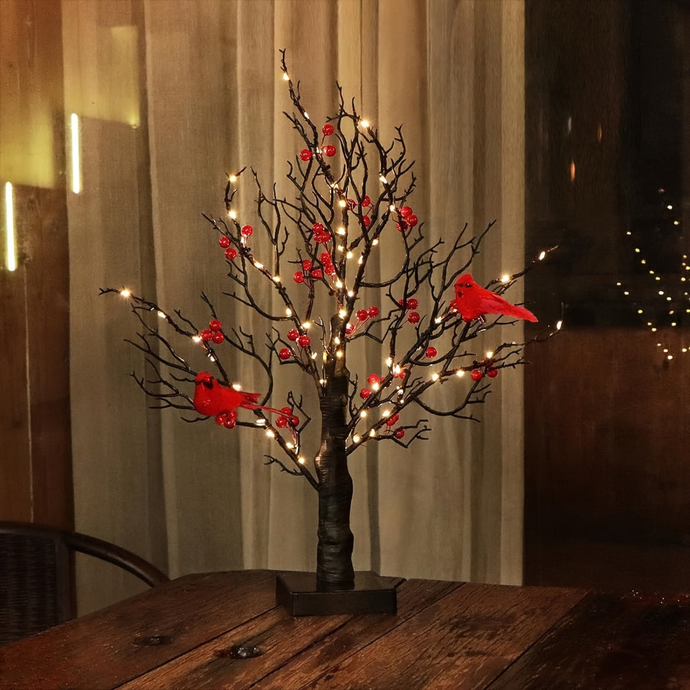 BowLift | Artificial Christmas Tree LED Lights Red Cardinals Decor