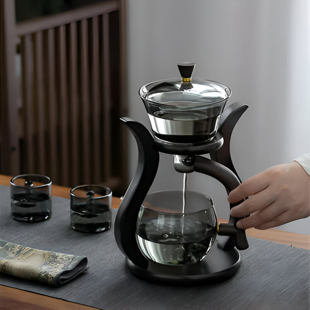 BowLift | Artisan Magnetic Glass Teapot Set with Infuser – Elegant Drip-Free Glass Teapot for Loose Leaf Tea