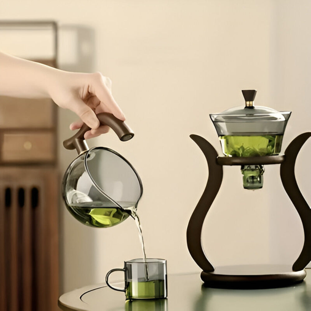 BowLift | Artisan Magnetic Glass Teapot Set with Infuser – Elegant Drip-Free Glass Teapot for Loose Leaf Tea