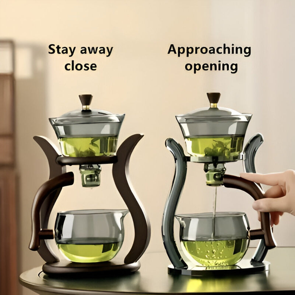 BowLift | Artisan Magnetic Glass Teapot Set with Infuser – Elegant Drip-Free Glass Teapot for Loose Leaf Tea