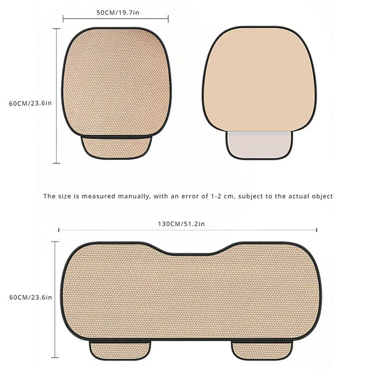 BowLift | Breathable & Non-Slip Cotton Car Seat Cover Complete Set - Universal Fit