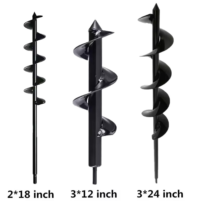 BowLift | Extended Length Garden Auger Spiral Drill Bit for Planting Bulbs & Flowers Drill Bit Hole Digger for Flower & Bulb Planting