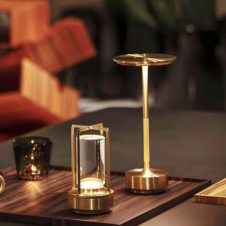 BowLift | Auralight Wireless Table Lamp Crystal Glass Touch Control