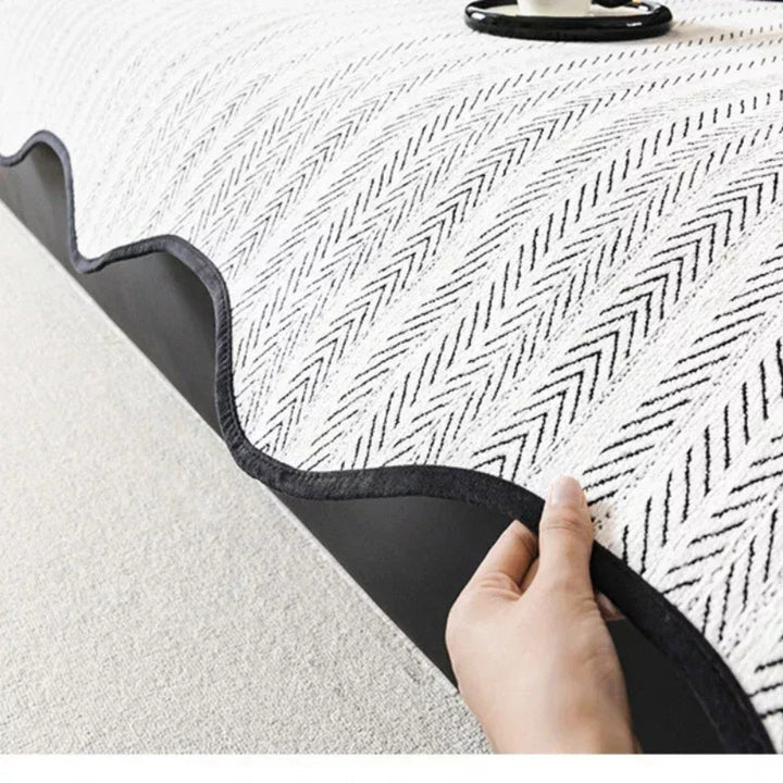 BowLift | Aurivelle Herringbone Scallop Edge Sofa Cover