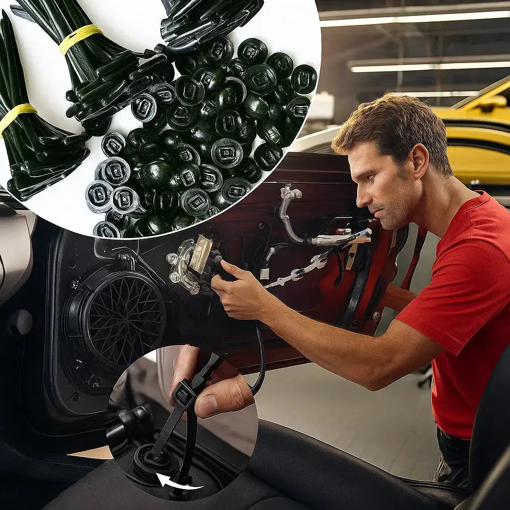 BowLift | Auto cable tie buckles – Tool-free attachment