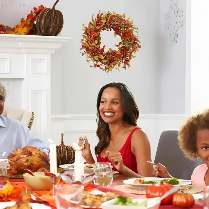 BowLift | Autumn Wicker Door Wreath - AmberLeaf