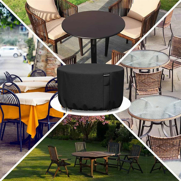 BowLift | Round Waterproof Garden Furniture Cover | Heavy-Duty, UV-Resistant & Adjustable for Outdoor Tables and Chairs