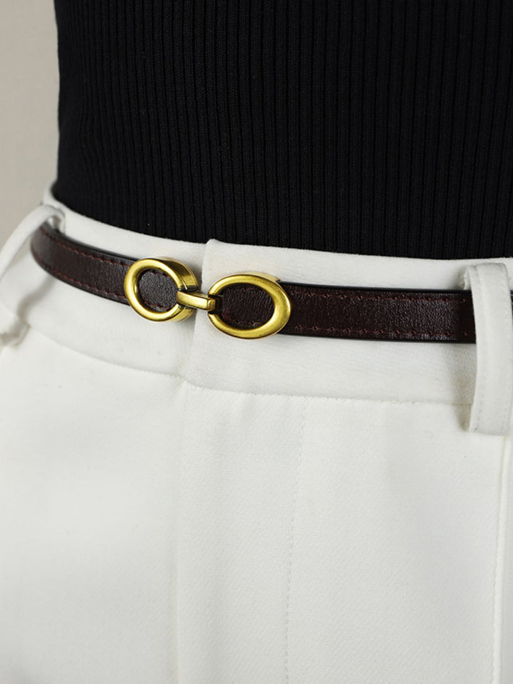 LuxeRing Belt - Elegant Leather Belt for Women Bowlift