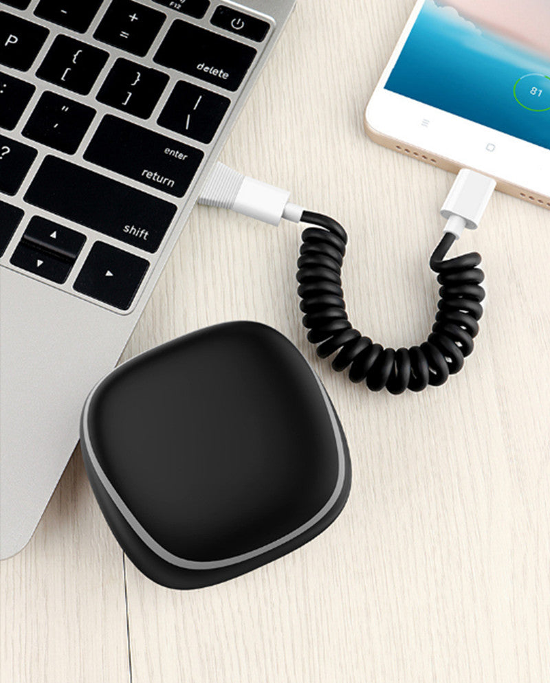 BowLift | All-in-one spring cable power bank Type-c Android lightning storage box Emergency mini power bank
