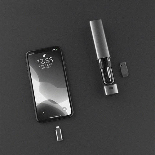 BowLift | 6-In-1 Cable Organizer With Mini Flashlight And Emergency Power Bank