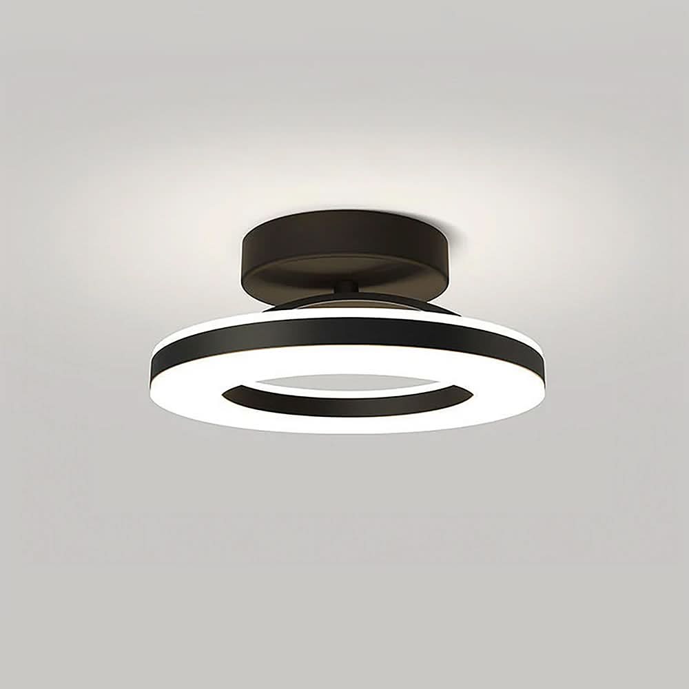 BowLift | ZAYNO Black LED Ceiling Light – Modern Flush Mount