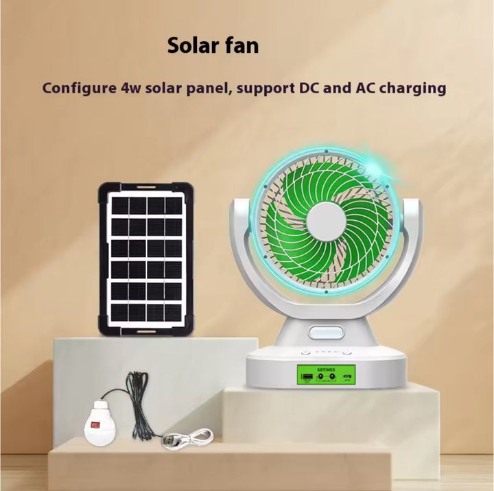 Solar Fan With Multifunction Light | Bowlift