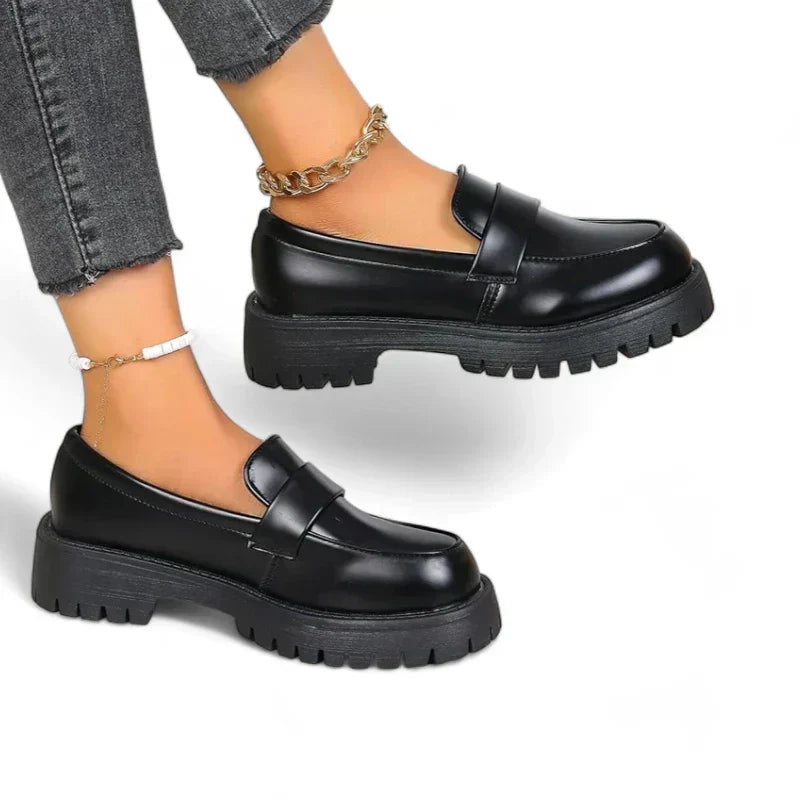 BowLift Women's Chunky Platform Loafers