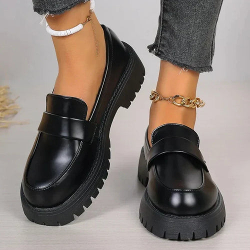 BowLift Women's Chunky Platform Loafers
