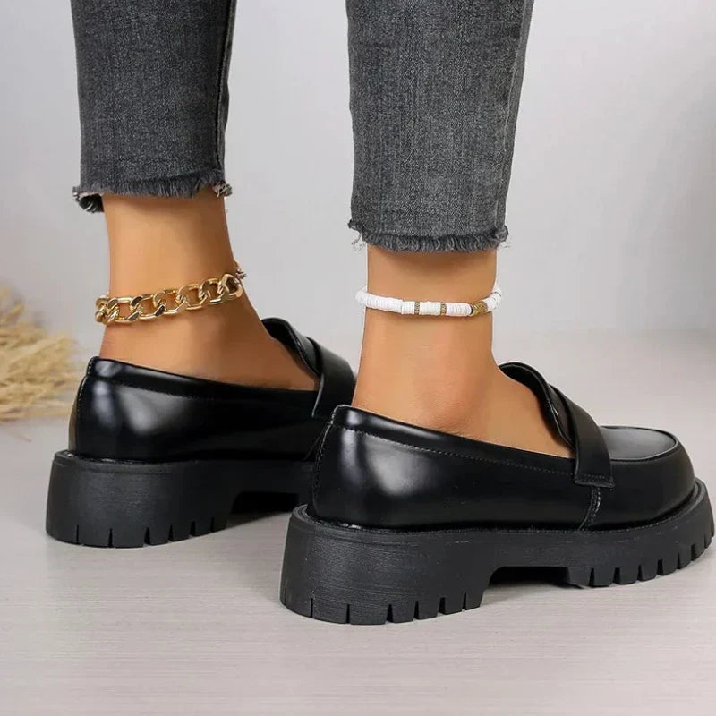 BowLift Women's Chunky Platform Loafers
