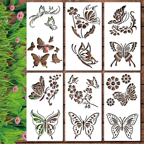 BowLift | 🔥DIY Decoration🌻 - Garden Fence Large Flower Drawing Stencils