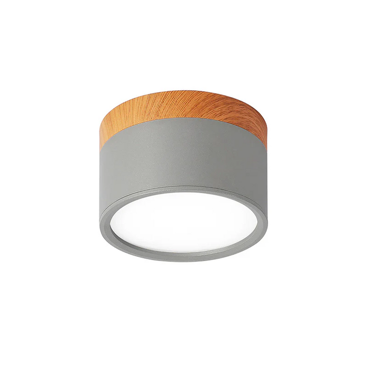 BowLift | Ceiling Light with Pink Flush Wood Finish