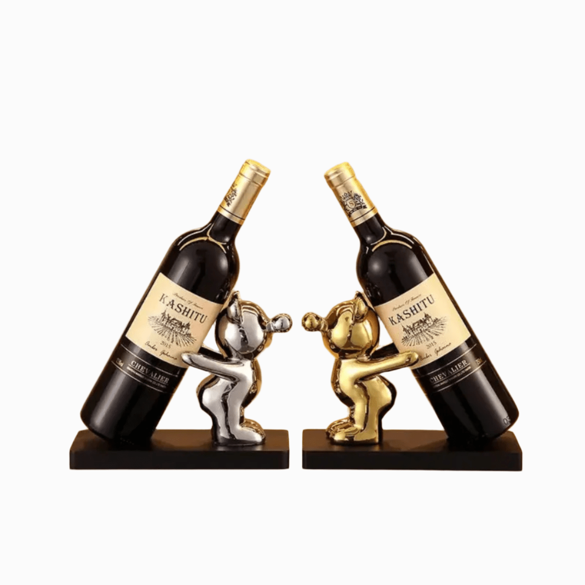 BowLift | Decorative ceramic wine rack in bear design for stylish bottle storage