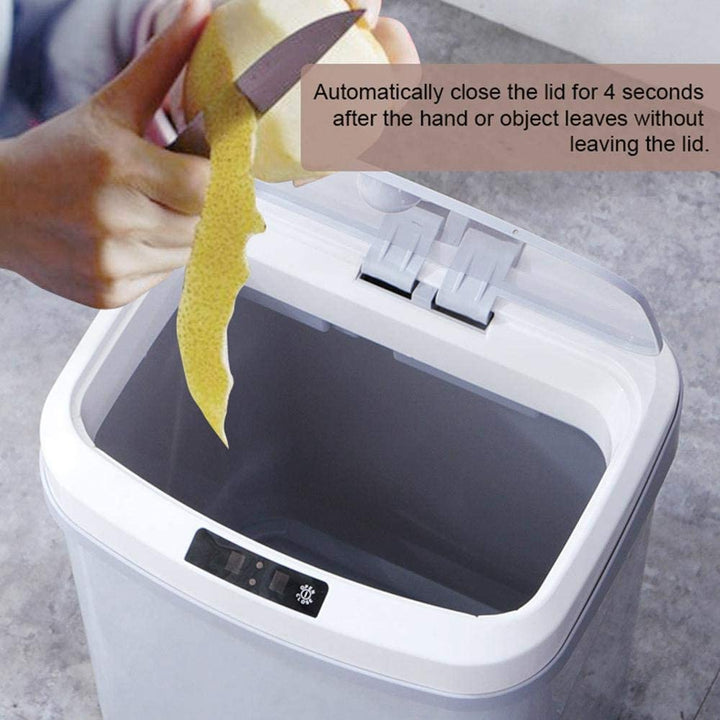 BowLift | Automatic Sensor Trash Can – 15L – Touchless & Quiet – For Kitchen or Living Room