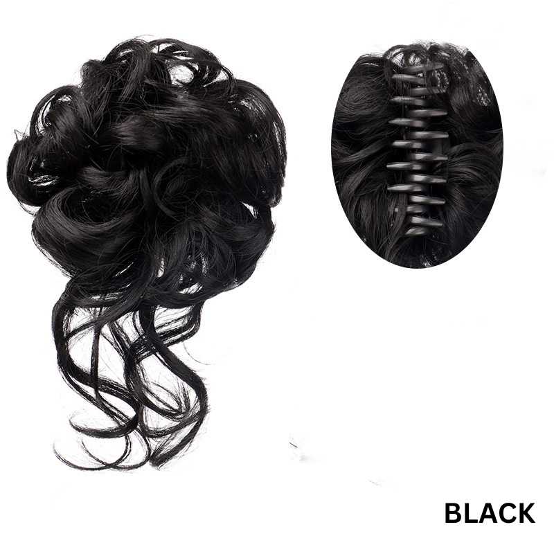 Messy Bun Hair Wavy Curly with Claw Clip Super Natural Look Bowlift