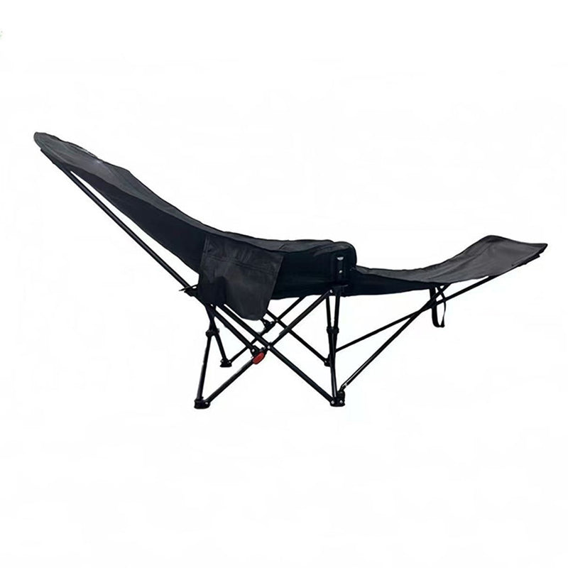 Contemporary Industrial Oxford Fabric Carbon Steel Foldable Camping Chair Backrest Footrest For Outdoor Patio | Bowlift