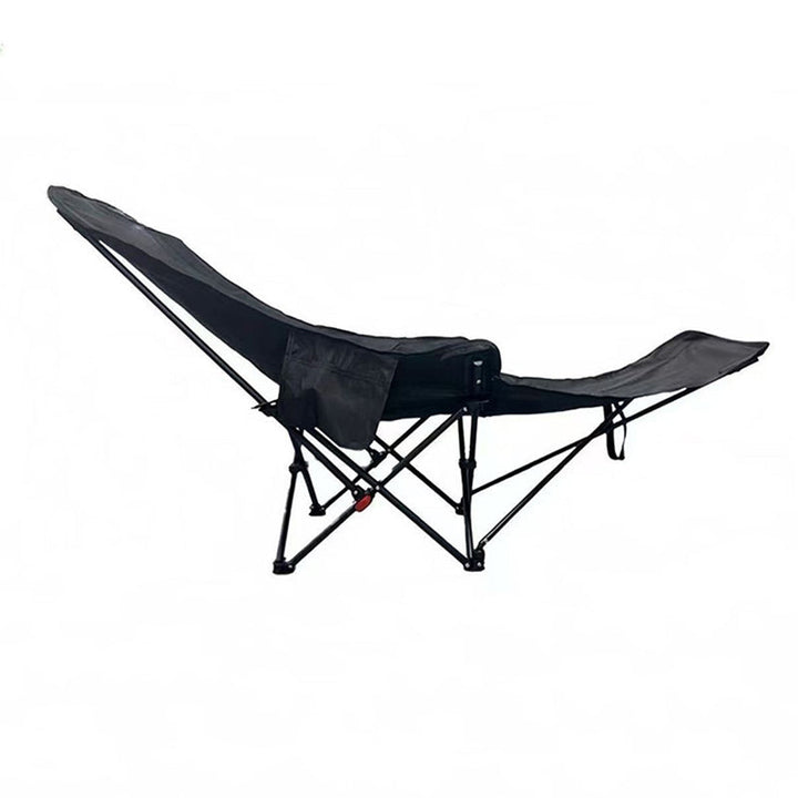 Contemporary Industrial Oxford Fabric Carbon Steel Foldable Camping Chair Backrest Footrest For Outdoor Patio | Bowlift