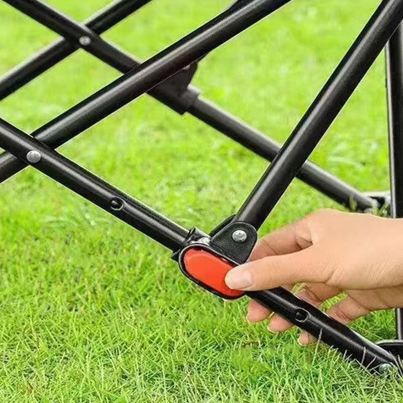 Contemporary Industrial Oxford Fabric Carbon Steel Foldable Camping Chair Backrest Footrest For Outdoor Patio | Bowlift