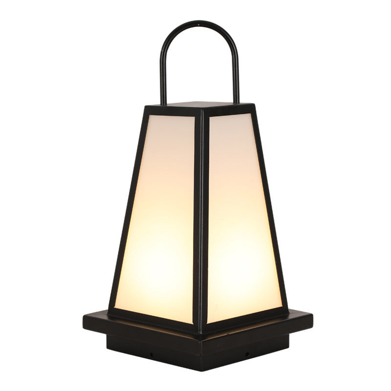 Contemporary Industrial Solar Iron Acrylic 1-Light Outdoor Post Light For Garden | Bowlift