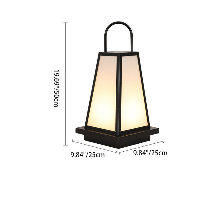 Contemporary Industrial Solar Iron Acrylic 1-Light Outdoor Post Light For Garden | Bowlift