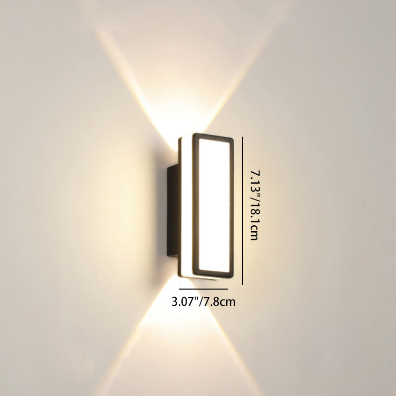 Contemporary Simplicity Aluminum Acrylic LED Waterproof Wall Sconce Lamp For Outdoor Patios | Bowlift