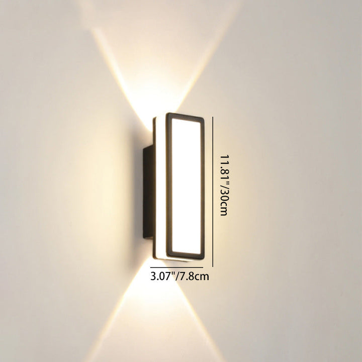Contemporary Simplicity Aluminum Acrylic LED Waterproof Wall Sconce Lamp For Outdoor Patios | Bowlift