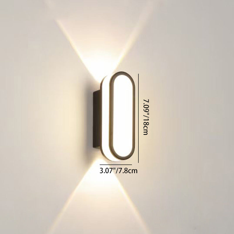 Contemporary Simplicity Aluminum Acrylic LED Waterproof Wall Sconce Lamp For Outdoor Patios | Bowlift