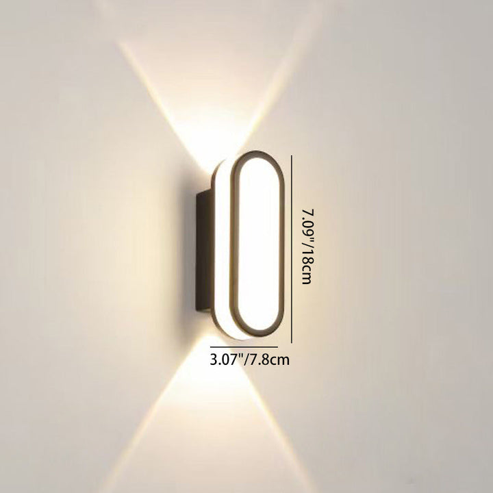 Contemporary Simplicity Aluminum Acrylic LED Waterproof Wall Sconce Lamp For Outdoor Patios | Bowlift