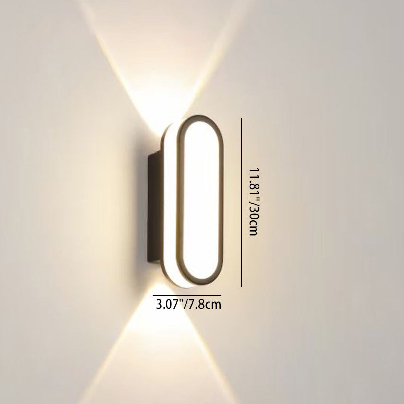 Contemporary Simplicity Aluminum Acrylic LED Waterproof Wall Sconce Lamp For Outdoor Patios | Bowlift