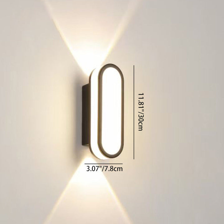 Contemporary Simplicity Aluminum Acrylic LED Waterproof Wall Sconce Lamp For Outdoor Patios | Bowlift