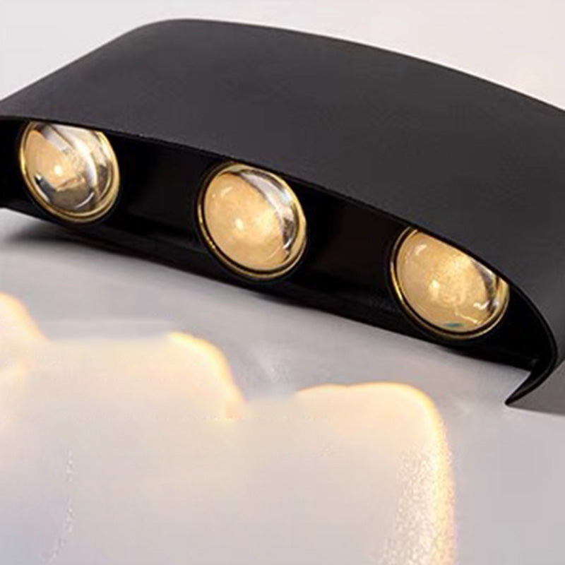 Contemporary Simplicity Aluminum Acrylic LED Waterproof Wall Sconce Lamp For Outdoor Patios | Bowlift