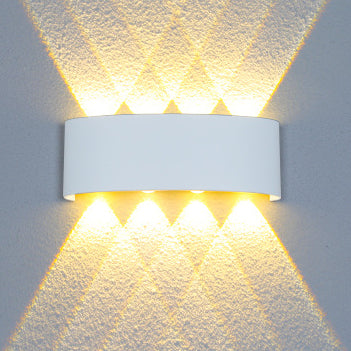 Modern Minimalist Aluminum Acrylic Waterproof LED Wall Sconce Lamp For Outdoor Patios | Bowlift