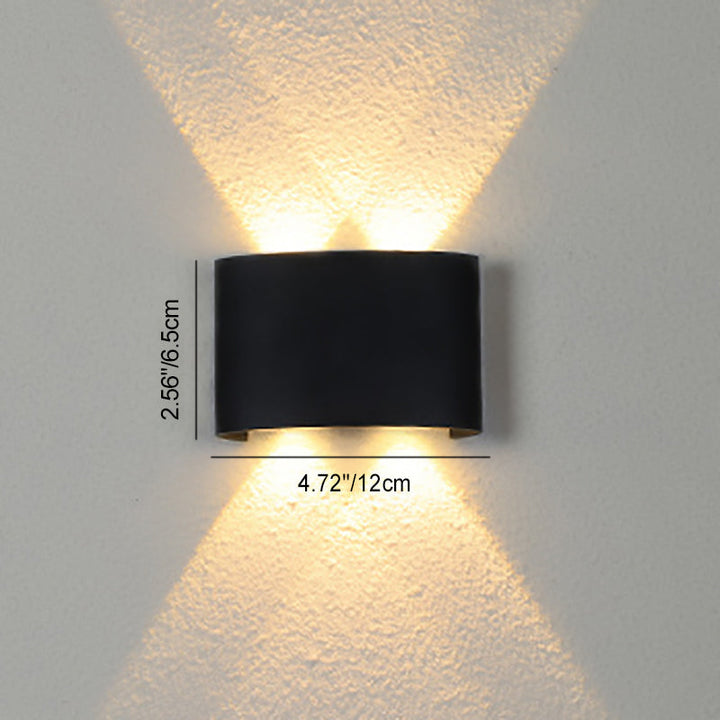 Modern Minimalist Aluminum Acrylic Waterproof LED Wall Sconce Lamp For Outdoor Patios | Bowlift