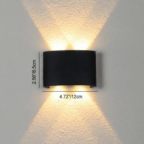 Modern Minimalist Aluminum Acrylic Waterproof LED Wall Sconce Lamp For Outdoor Patios | Bowlift