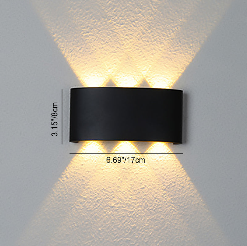 Modern Minimalist Aluminum Acrylic Waterproof LED Wall Sconce Lamp For Outdoor Patios | Bowlift