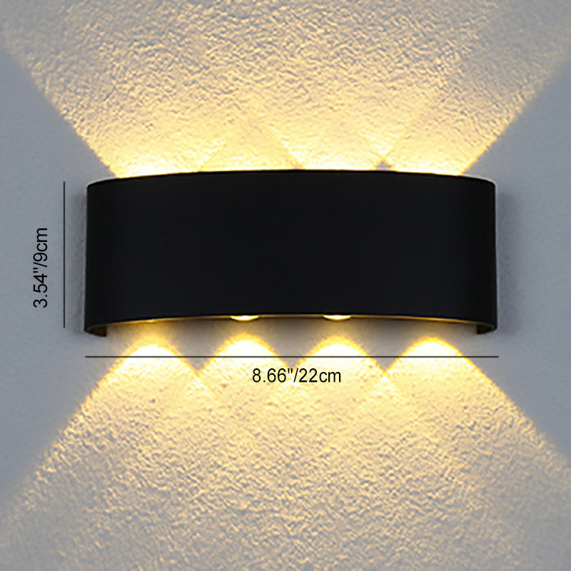 Modern Minimalist Aluminum Acrylic Waterproof LED Wall Sconce Lamp For Outdoor Patios | Bowlift