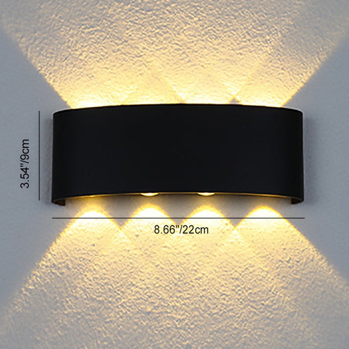 Modern Minimalist Aluminum Acrylic Waterproof LED Wall Sconce Lamp For Outdoor Patios | Bowlift