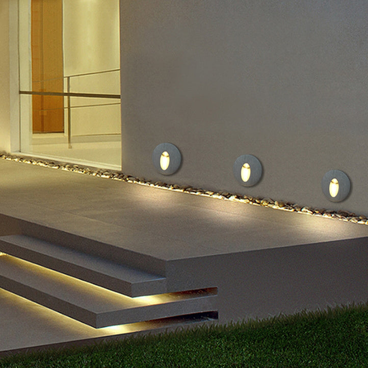 Modern Art Deco Round Square Aluminum Waterproof LED Wall Sconce Lamp For Hallways | Bowlift