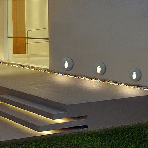 Modern Art Deco Round Square Aluminum Waterproof LED Wall Sconce Lamp For Hallways | Bowlift