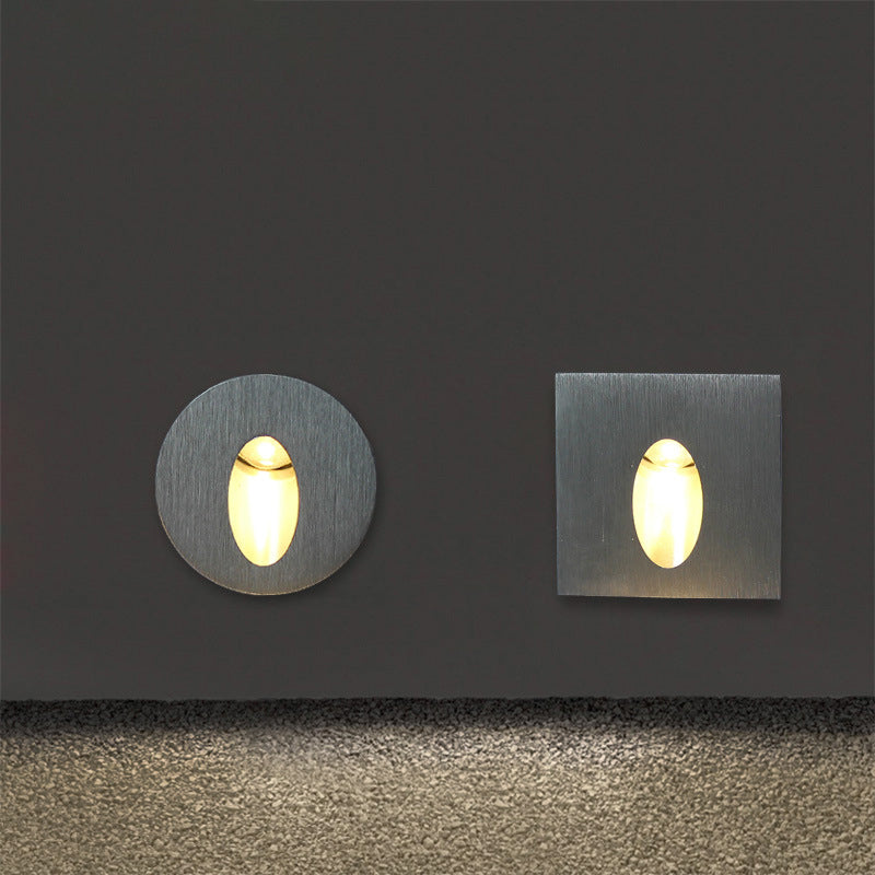 BowLift | Modern Art Deco Round Square Aluminum Waterproof LED Wall Light for Hallways