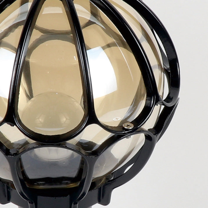 Contemporary Simplicity Round Waterproof Aluminum Glass 1 - Light Outdoor Post Light For Garden | Bowlift