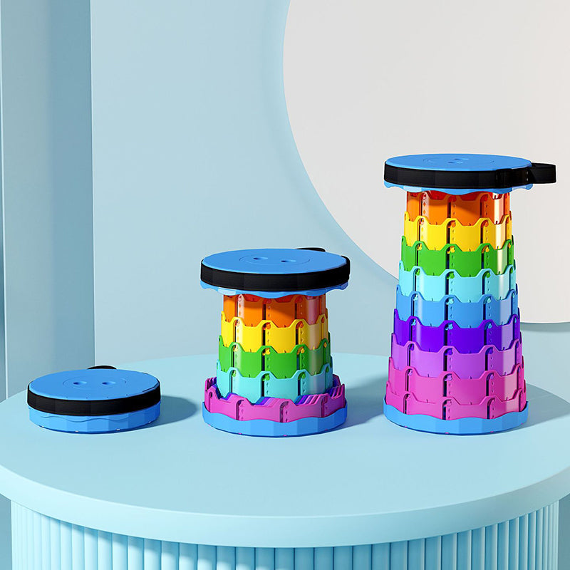 Modern Minimalist Cylindrical PP Extendable Folding Stool For Outdoor | Bowlift