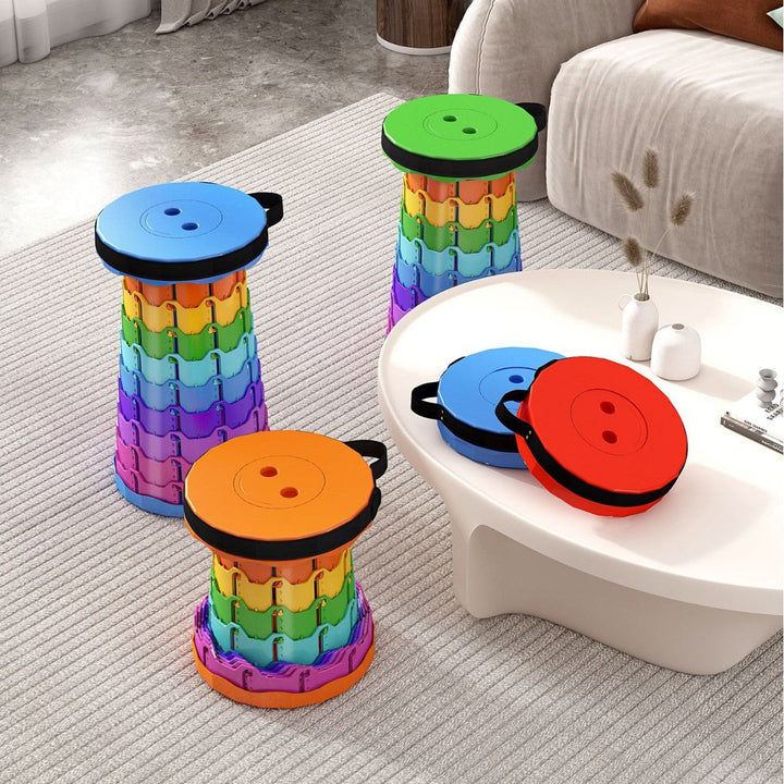 Modern Minimalist Cylindrical PP Extendable Folding Stool For Outdoor | Bowlift